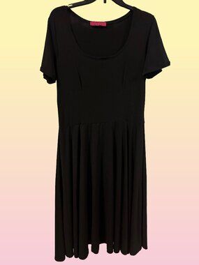 Vintage Melissa Masse Made-to-Measure Black Dress – Elegant Fit & Flare